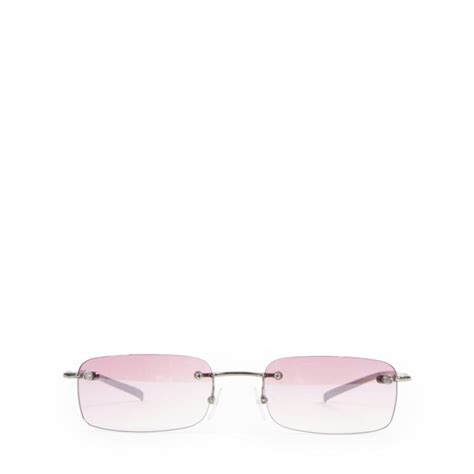 gucci pink floral sunglasses|pink rimless sunglasses.